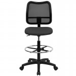 Mid-Back Gray Mesh Drafting Chair