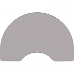 Mobile 48''W x 72''L Kidney Grey Thermal Laminate Activity Table - Standard Height Adjustable Legs