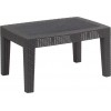 Dark Gray Faux Rattan Coffee Table