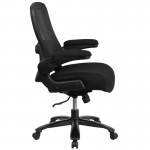 Big & Tall Office Chair | Black Mesh Executive Swivel Office Chair with Lumbar and Back Support and Wheels