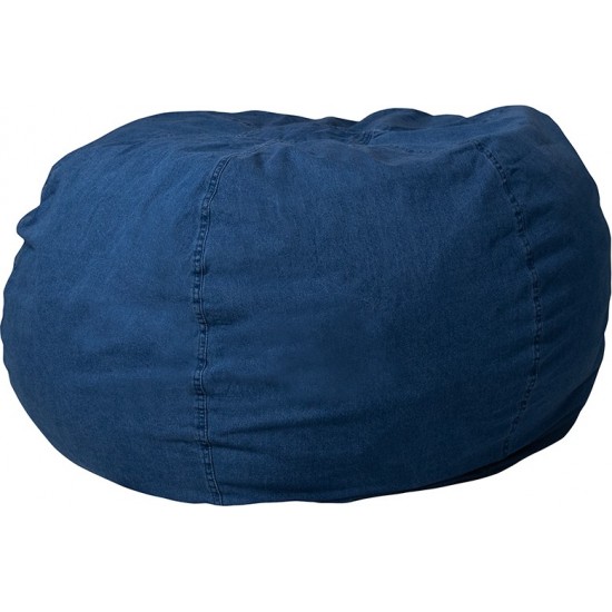 Oversized Denim Bean Bag Chair for Kids and Adults