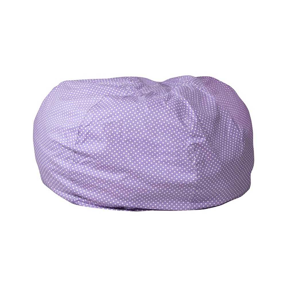 Oversized Lavender Dot Bean Bag Chair for Kids and Adults