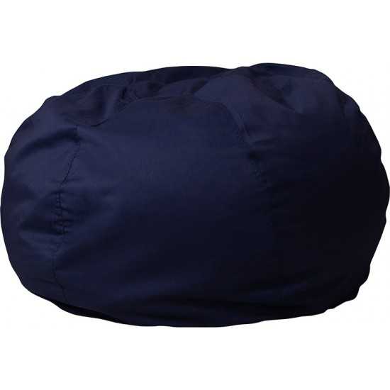 Oversized Solid Navy Blue Bean Bag Chair for Kids and Adults