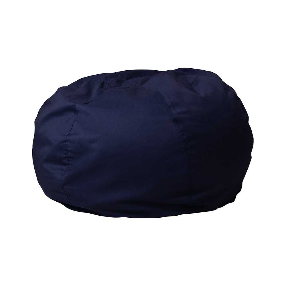 Oversized Solid Navy Blue Bean Bag Chair for Kids and Adults