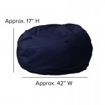 Oversized Solid Navy Blue Bean Bag Chair for Kids and Adults