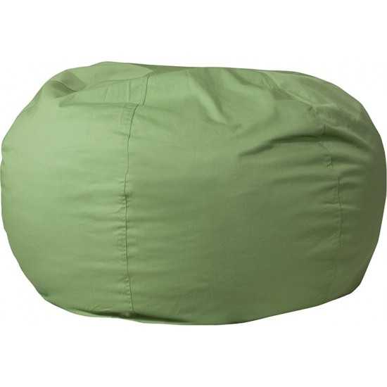 Oversized Solid Green Bean Bag Chair for Kids and Adults