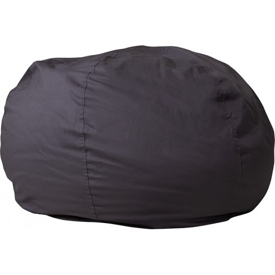 Oversized Solid Gray Bean Bag Chair for Kids and Adults