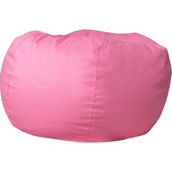 Oversized Solid Light Pink Bean Bag Chair for Kids and Adults