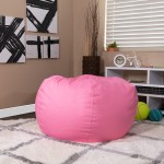 Oversized Solid Light Pink Bean Bag Chair for Kids and Adults