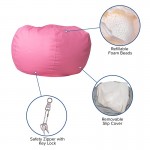 Oversized Solid Light Pink Bean Bag Chair for Kids and Adults