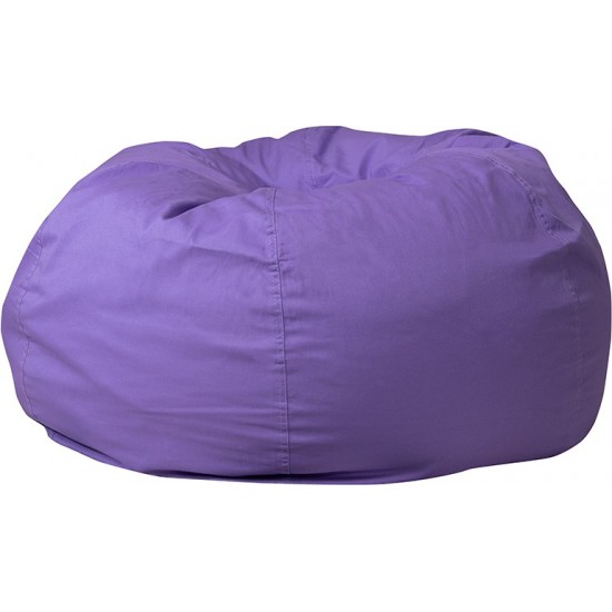 Oversized Solid Purple Bean Bag Chair for Kids and Adults