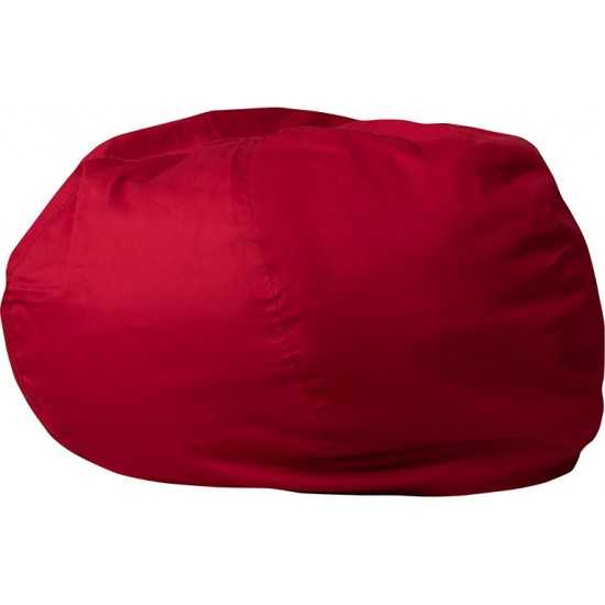 Oversized Solid Red Bean Bag Chair for Kids and Adults