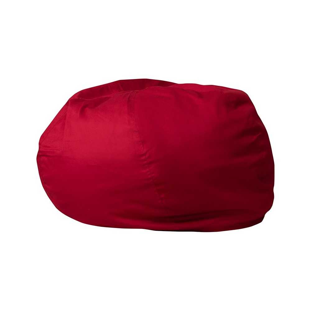 Oversized Solid Red Bean Bag Chair for Kids and Adults