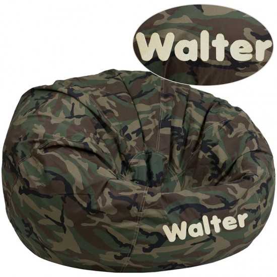 Personalized Oversized Camouflage Bean Bag Chair for Kids and Adults