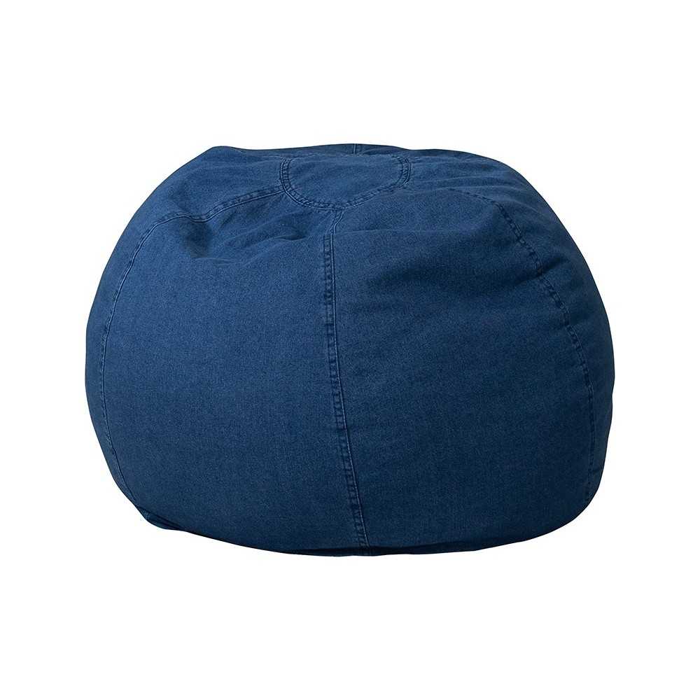 Small Denim Bean Bag Chair for Kids and Teens