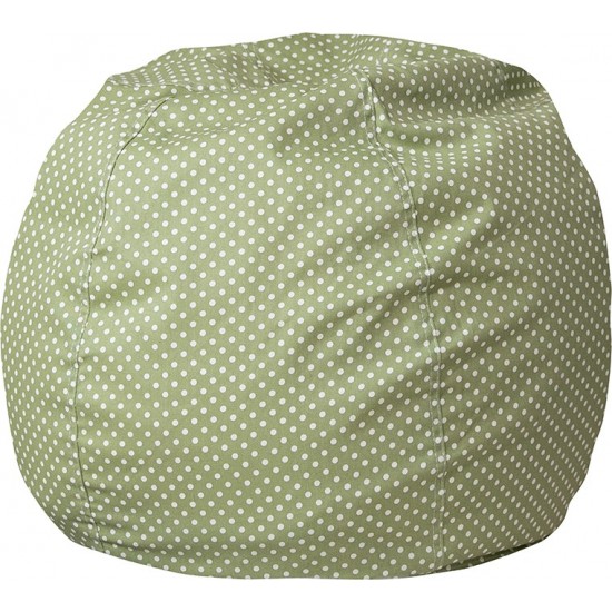 Small Green Dot Bean Bag Chair for Kids and Teens