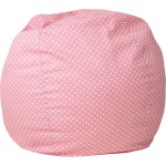 Small Light Pink Dot Bean Bag Chair for Kids and Teens