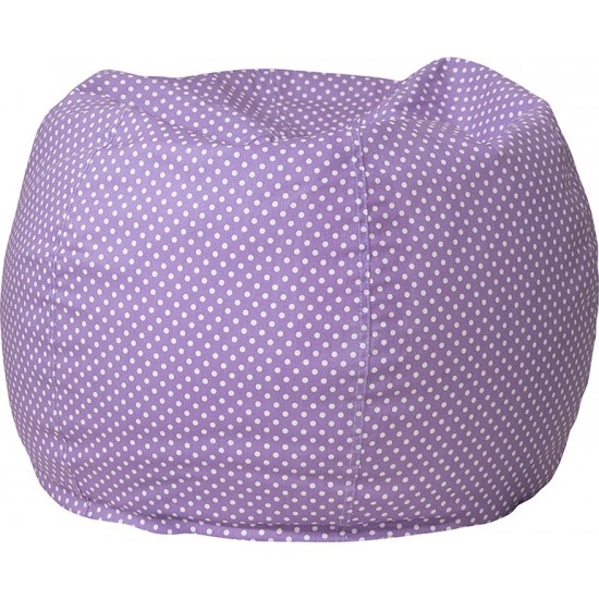 Small Lavender Dot Bean Bag Chair for Kids and Teens