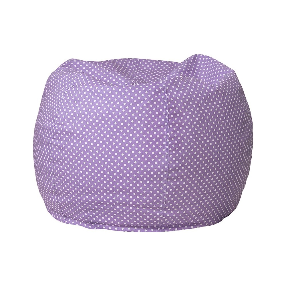 Small Lavender Dot Bean Bag Chair for Kids and Teens