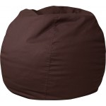 Small Solid Brown Bean Bag Chair for Kids and Teens