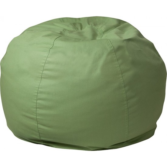 Small Solid Green Bean Bag Chair for Kids and Teens