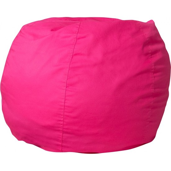 Small Solid Hot Pink Bean Bag Chair for Kids and Teens