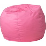 Small Solid Light Pink Bean Bag Chair for Kids and Teens