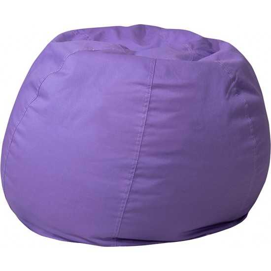 Small Solid Purple Bean Bag Chair for Kids and Teens