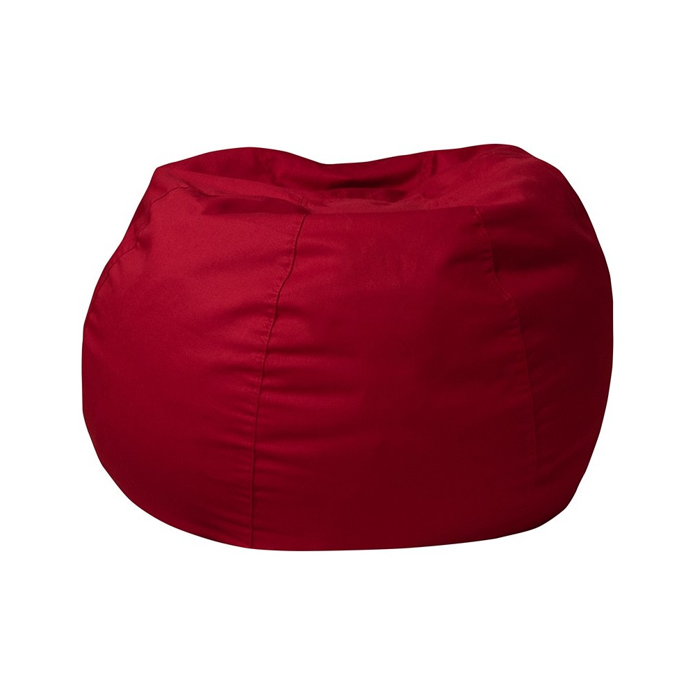 Small Solid Red Bean Bag Chair for Kids and Teens