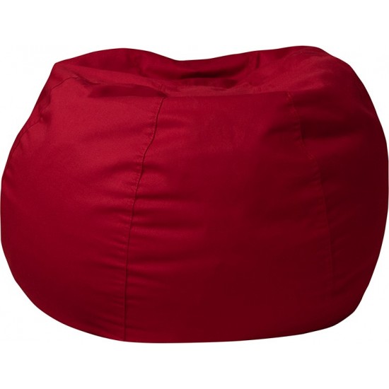 Small Solid Red Bean Bag Chair for Kids and Teens