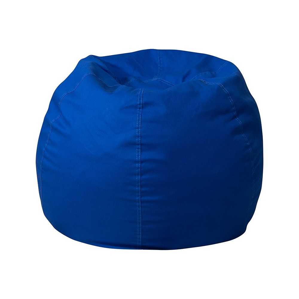 Small Solid Royal Blue Bean Bag Chair for Kids and Teens