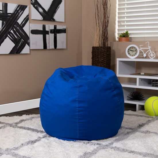 Small Solid Royal Blue Bean Bag Chair for Kids and Teens