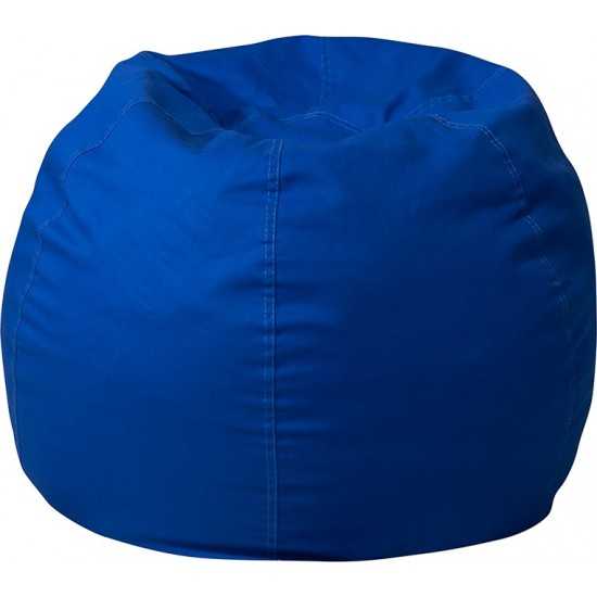 Small Solid Royal Blue Bean Bag Chair for Kids and Teens