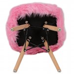 Kids Shaggy Dog Light Pink Accent Chair