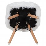 Kids Shaggy Dog White Accent Chair