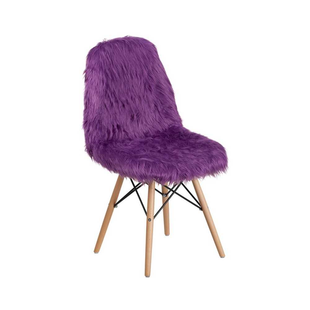 Shaggy Dog Purple Accent Chair