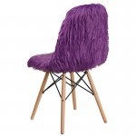 Shaggy Dog Purple Accent Chair