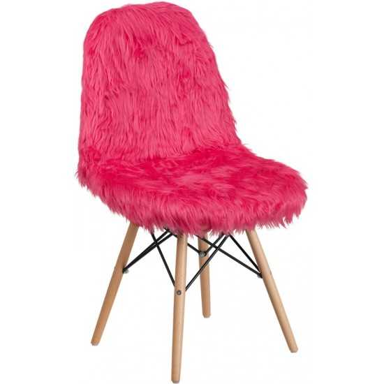 Shaggy Dog Hot Pink Accent Chair