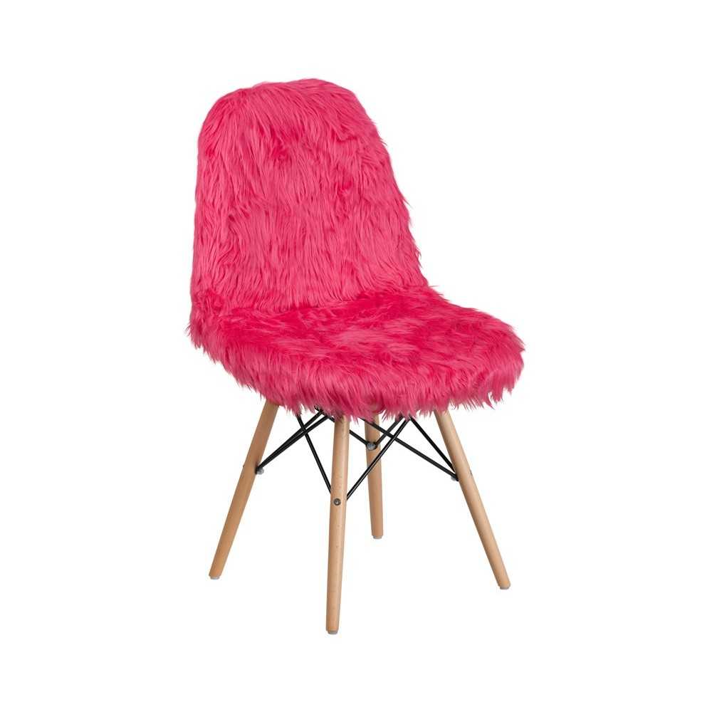 Shaggy Dog Hot Pink Accent Chair