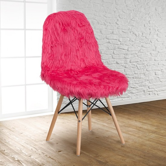 Shaggy Dog Hot Pink Accent Chair