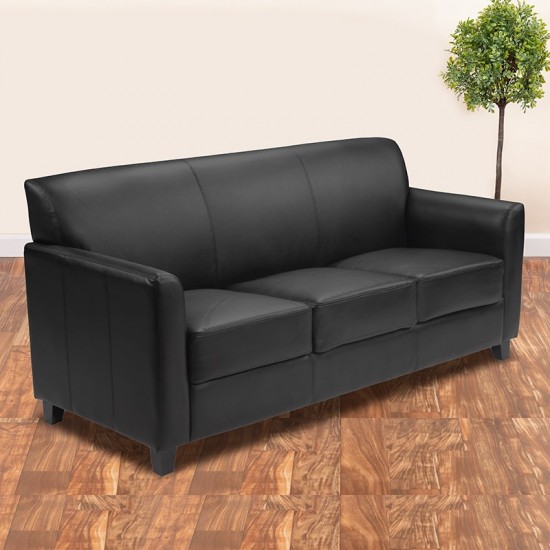 Black LeatherSoft Sofa