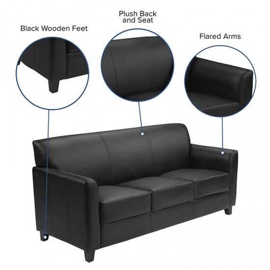 Black LeatherSoft Sofa