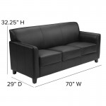 Black LeatherSoft Sofa