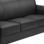 Black LeatherSoft Sofa