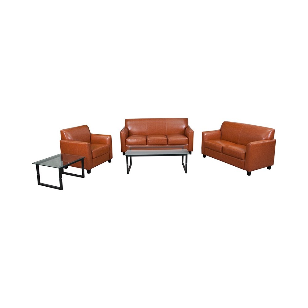 Reception Set in Cognac LeatherSoft Reception Set in Cognac LeatherSoft