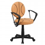 Basketball Swivel Task Office Chair with Arms