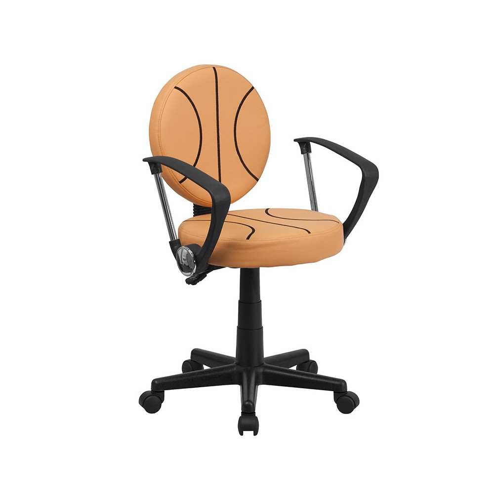 Basketball Swivel Task Office Chair with Arms