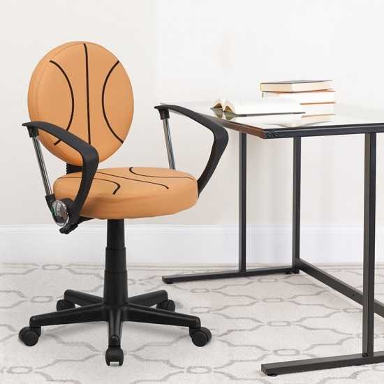 Basketball Swivel Task Office Chair with Arms