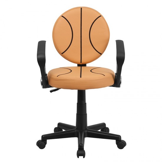 Basketball Swivel Task Office Chair with Arms