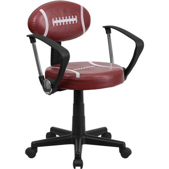 Football Swivel Task Office Chair with Arms